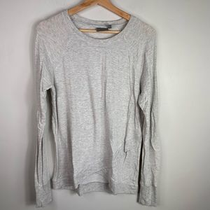 Athleta Criss Cross Long Sleeve Gray Sweatshirt Women's Size Medium Tall